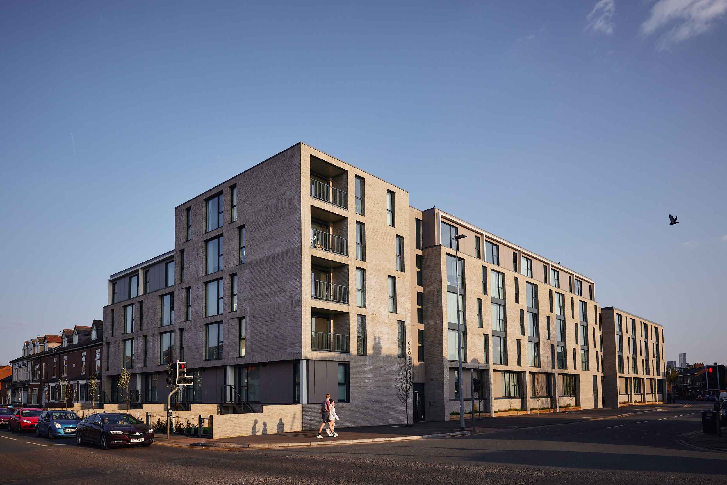 External of Crossbank residential apartments in Salford