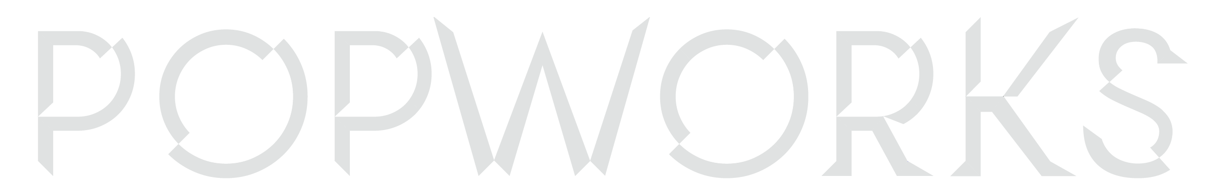 POPWORKS Logo in White