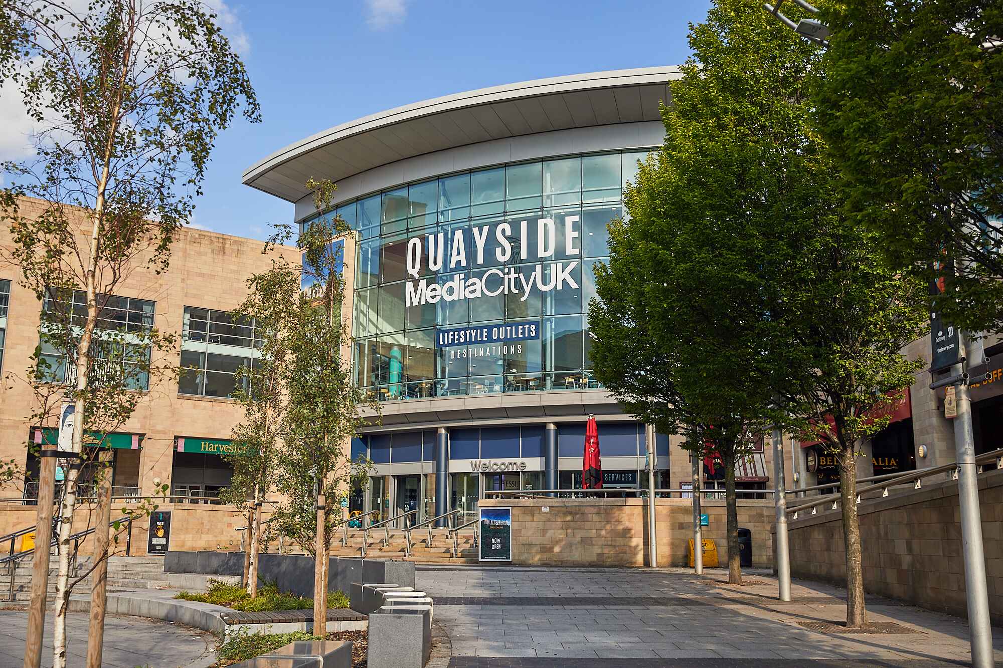 Quayside media city Lowry outlet mall in salford